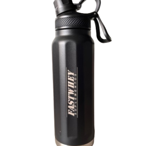 Garrafa Térmica FastWhey Preta 960ml Dupla camada Aço Inox
