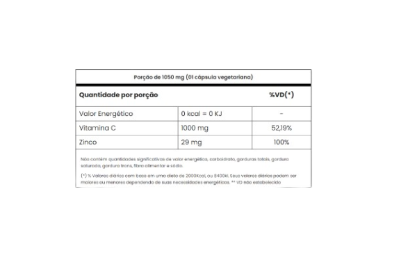 Vitamina C 1000mg + Zinco 29mg - Adaptogen Science - Image 2