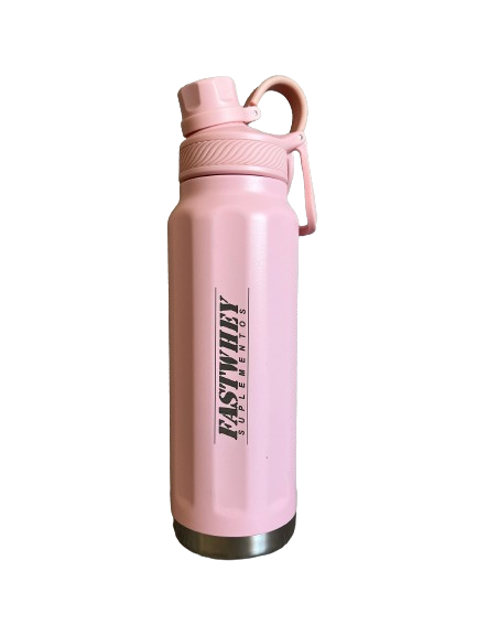 Garrafa Térmica FastWhey Rosa 960ml Dupla camada Aço Inox